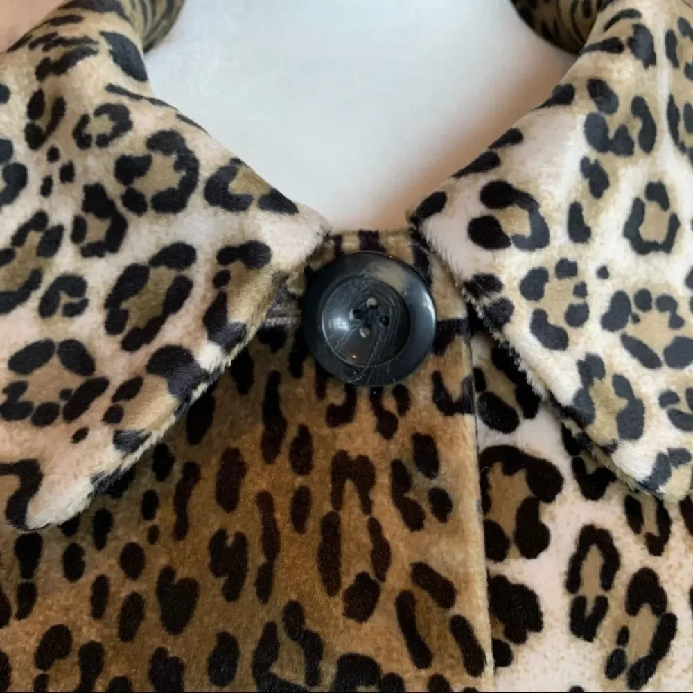 Rafaella Leopard Print Button-Front Jacket in Beige, Black and Brown - Picture 9 of 12